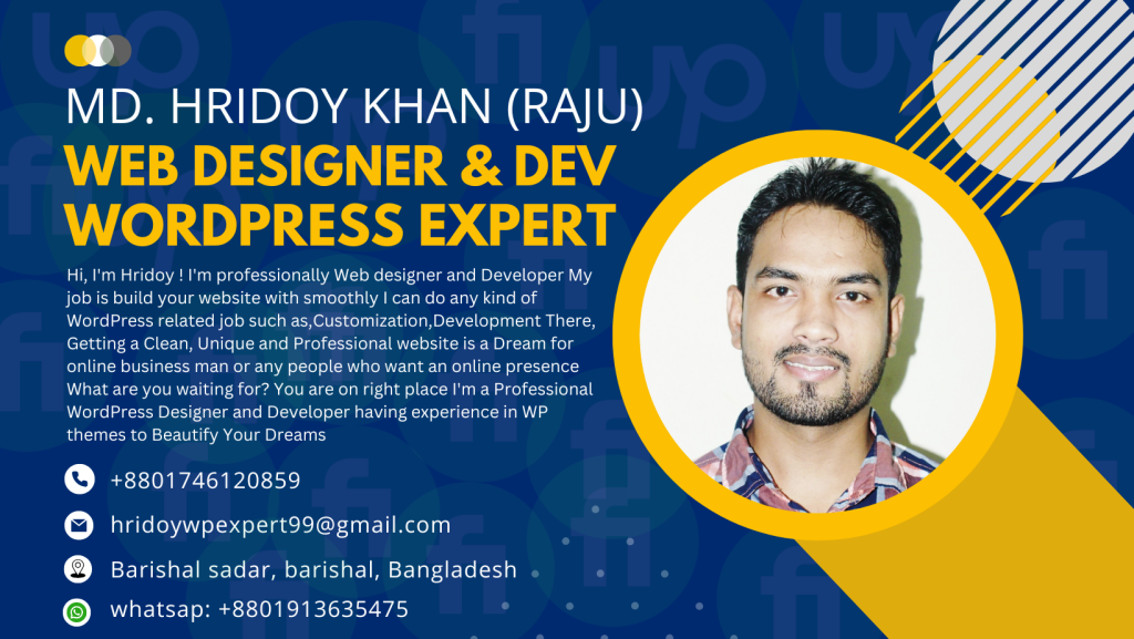 Web Designer and developer Hridoy khan